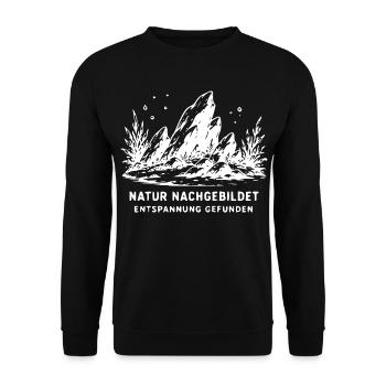 Naturausbruch und Ruhe - Unisex Pullover - Schwarz - Vorne - Alina (178cm) & Michal (187cm)