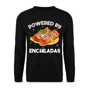 Powered by Enchiladas - Unisex Pullover - Schwarz - Vorne - Alina (178cm) & Michal (187cm)