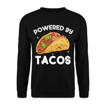 Powered by Tacos - Unisex Pullover - Schwarz - Vorne - Alina (178cm) & Michal (187cm)