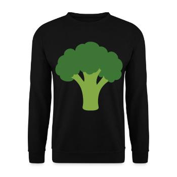 Brokkoli Gemüseillustration Illustration - Unisex Pullover - Schwarz - Vorne - Alina (178cm) & Michal (187cm)