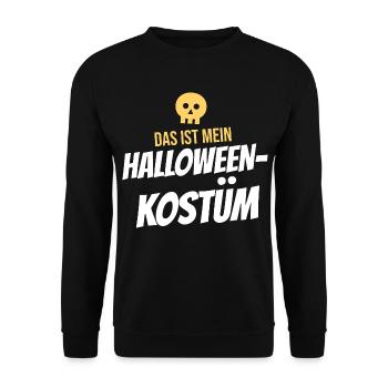 Das ist mein Halloween-Kostüm – Lustiges Shirt - Unisex Pullover - Schwarz - Vorne - Alina (178cm) & Michal (187cm)