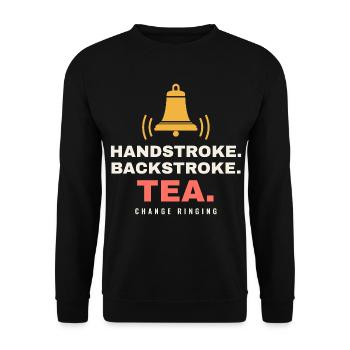 Handschwimmen Rückenschwimmen Tee - Unisex Pullover - Schwarz - Vorne - Alina (178cm) & Michal (187cm)