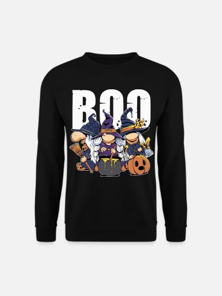 Boo Gnom Halloween Kostüm Zwerg Hexerei Hexen Hexe - Unisex Pullover - Schwarz