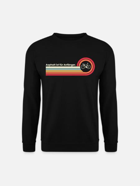 Gravelbike Asphalt ist für Anfänger Retro Design - Unisex Pullover - Schwarz