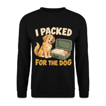Für den Hund gepackt - Unisex Pullover - Schwarz - Vorne - Alina (178cm) & Michal (187cm)