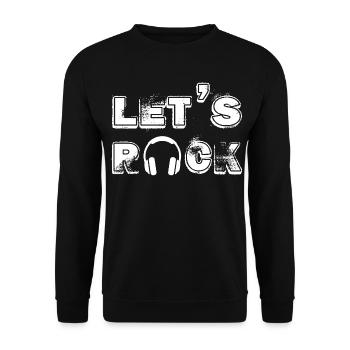 Let`s Rock Music Musik Sprüche DJ Dance Headphones - Unisex Pullover - Schwarz - Vorne - Alina (178cm) & Michal (187cm)