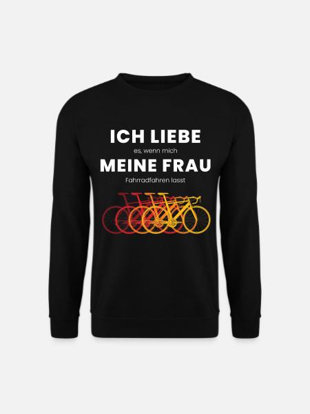 Ich Liebe Es Wenn Meine Frau Fahrradfahren Lässt - Unisex Pullover - Schwarz