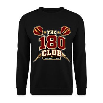 Darts 180 Club – Triple 20 Members Only - Unisex Pullover - Schwarz - Vorne - Alina (178cm) & Michal (187cm)