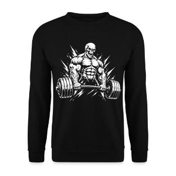 Skull Bodybuilding Deadlift - Unisex Pullover - Schwarz - Vorne - Alina (178cm) & Michal (187cm)