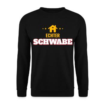 Echter Schwabe – Schwaben Shirt - Unisex Pullover - Schwarz - Vorne - Alina (178cm) & Michal (187cm)