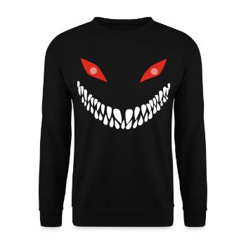 Fleischfressendes Lächeln - Unisex Pullover - Schwarz - Vorne - Alina (178cm) & Michal (187cm)