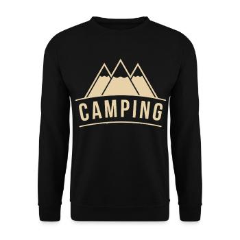 Camping Berge Natur - Unisex Pullover - Schwarz - Vorne - Alina (178cm) & Michal (187cm)