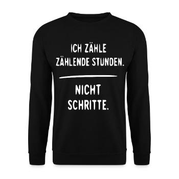 Ich Zähle Zählende Stunden - Unisex Pullover - Schwarz - Vorne - Alina (178cm) & Michal (187cm)