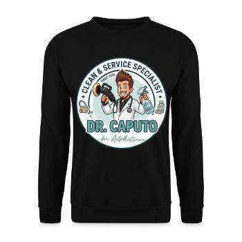Dr. Caputo der Autoflüsterer - Unisex Pullover - Schwarz - Vorne - Alina (178cm) & Michal (187cm)