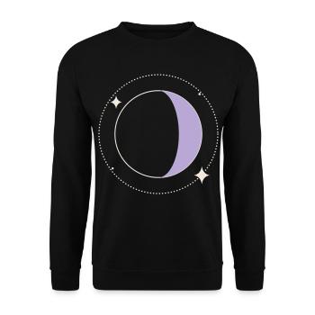 LunaFlieder-Sichel - Unisex Pullover - Schwarz - Vorne - Alina (178cm) & Michal (187cm)
