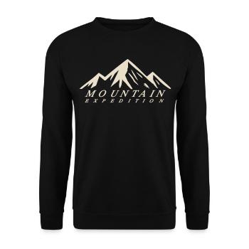 Mountain Expedition - Unisex Pullover - Schwarz - Vorne - Alina (178cm) & Michal (187cm)