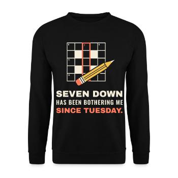 Seit Dienstag sieben Downs - Unisex Pullover - Schwarz - Vorne - Alina (178cm) & Michal (187cm)