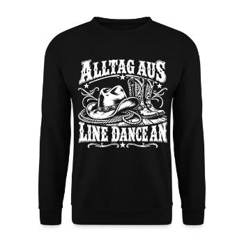 Line Dance - Unisex Pullover - Schwarz - Vorne - Alina (178cm) & Michal (187cm)