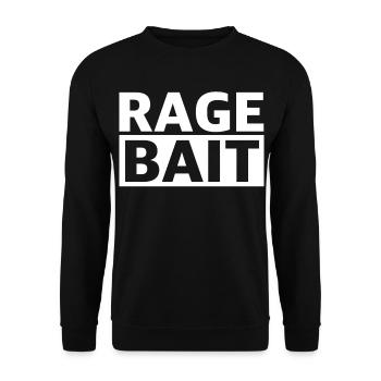 Ragebait – Das Internet zur Weißglut bringen - Unisex Pullover - Schwarz - Vorne - Alina (178cm) & Michal (187cm)
