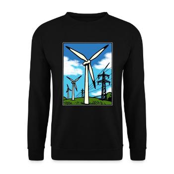Windkraft - Unisex Pullover - Schwarz - Vorne - Alina (178cm) & Michal (187cm)
