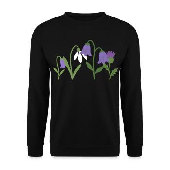 Blumen botanisch Blumenstrauß Design Pflanzenwelt - Unisex Pullover - Schwarz - Vorne - Alina (178cm) & Michal (187cm)