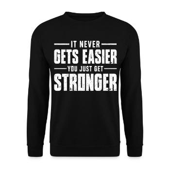 You Just Stronger - Unisex Pullover - Schwarz - Vorne - Alina (178cm) & Michal (187cm)