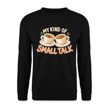 Zwei Espressotassen für die Kaffeerunde - Unisex Pullover - Schwarz - Vorne - Alina (178cm) & Michal (187cm)