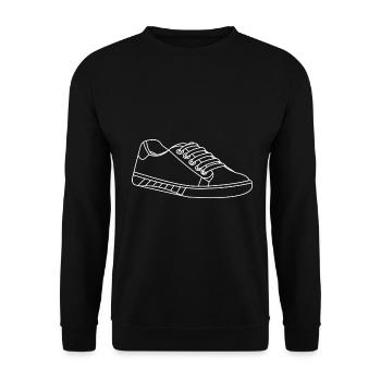 Sneaker shoe shoes - Unisex Sweatshirt - black - Front - Alina (178cm) & Michal (187cm)