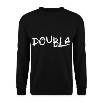 Double Trouble Partnerlook - Unisex Pullover - Schwarz - Vorne - Alina (178cm) & Michal (187cm)