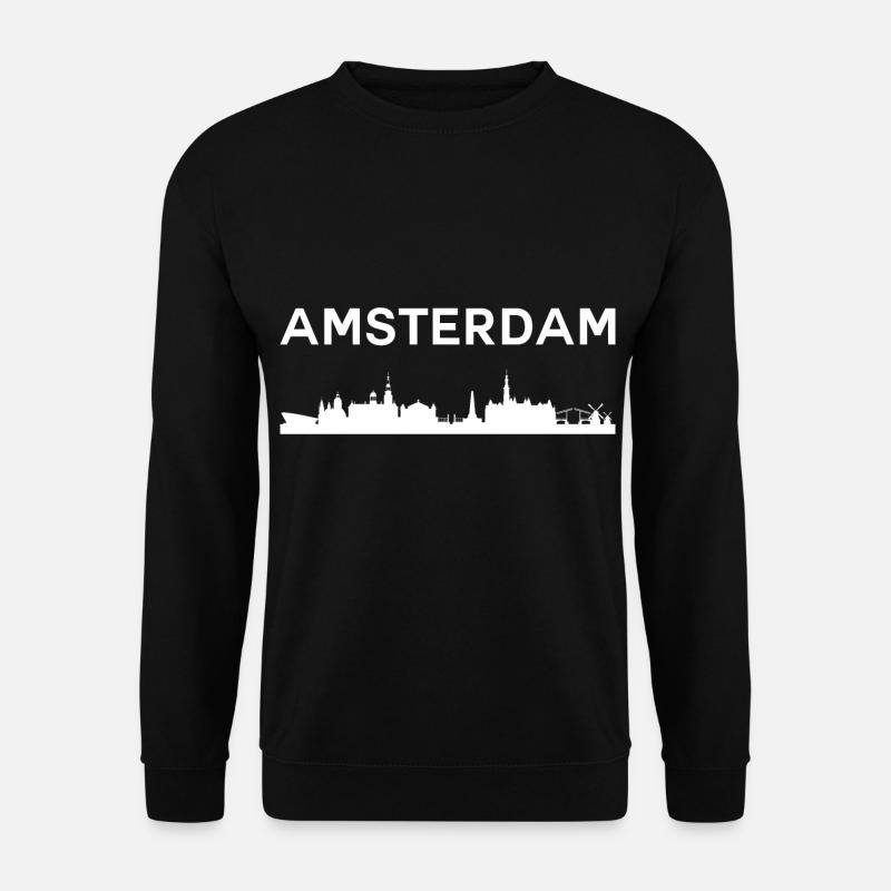 Amsterdam Skyline - Unisex Pullover - Schwarz
