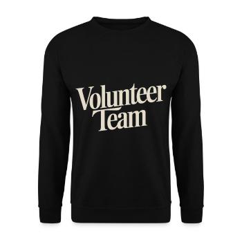 Volunteer Team 12 - Unisex Pullover - Schwarz - Vorne - Alina (178cm) & Michal (187cm)