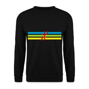 Amazigh Flag - Unisex Sweatshirt - black - Front - Alina (178cm) & Michal (187cm)