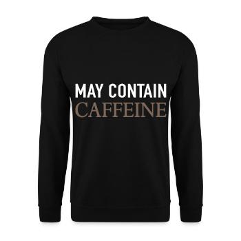 Peut contenir de la caféine Café Dire - Sweat-shirt Unisexe - noir - Devant - Alina (178cm) & Michal (187cm)