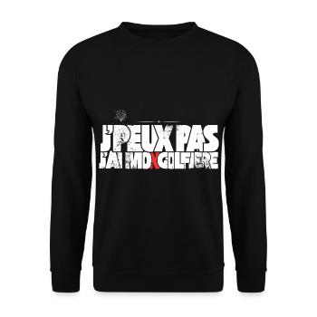 J'peux pas j'ai Mongolfière - Sweat-shirt Unisexe - noir - Devant - Alina (178cm) & Michal (187cm)
