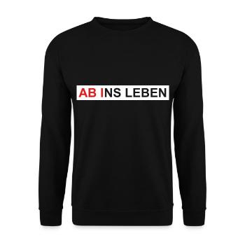 Abi Abitur Off to life - Unisex Sweatshirt - black - Front - Alina (178cm) & Michal (187cm)