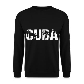 Cuba Palmen Karibik Insel Kuba - Unisex Pullover - Schwarz - Vorne - Alina (178cm) & Michal (187cm)