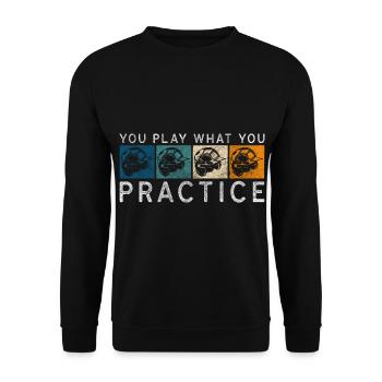 Baseball Player Bat Game Fan - Unisex Sweatshirt - black - Front - Alina (178cm) & Michal (187cm)