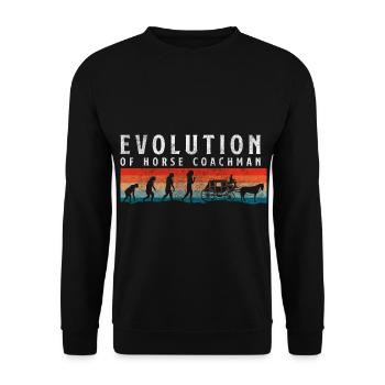 Cheval tiré par des chevaux cible de sang-froid - Sweat-shirt Unisexe - noir - Devant - Alina (178cm) & Michal (187cm)