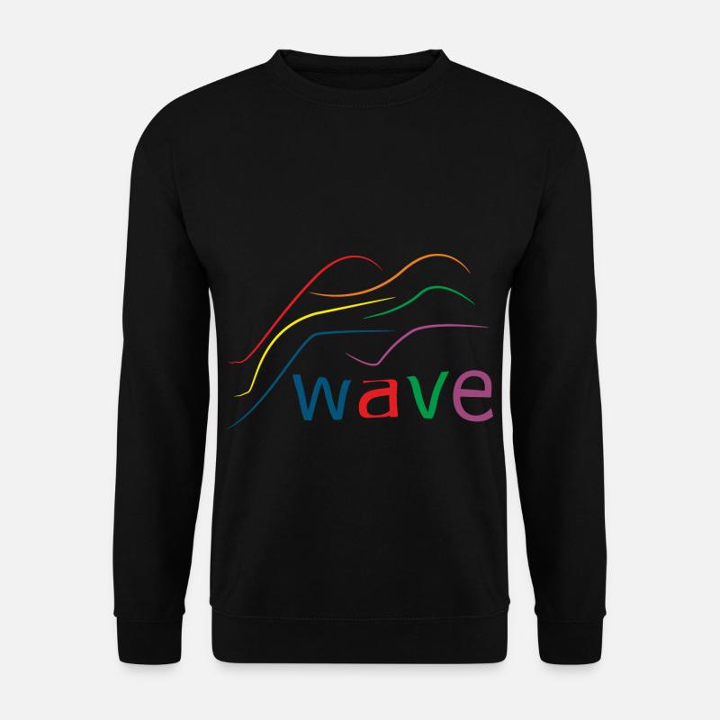 wave - Unisex Pullover - Schwarz