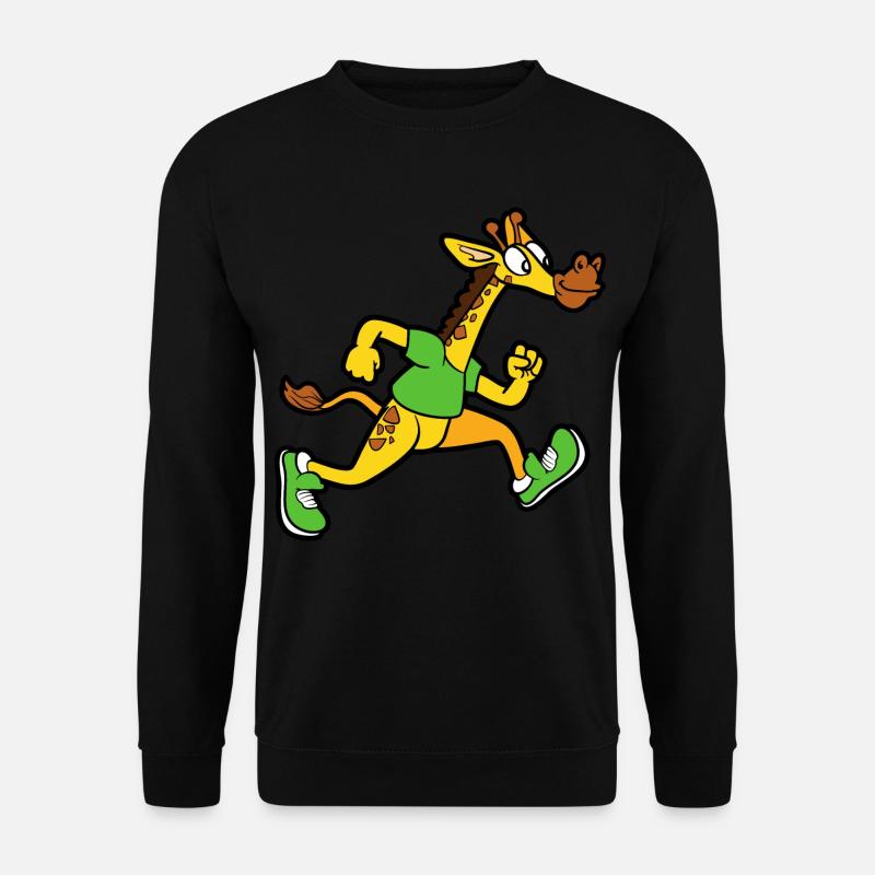 Girafe sprinter jogging athlétisme - Sweat-shirt Unisexe - noir