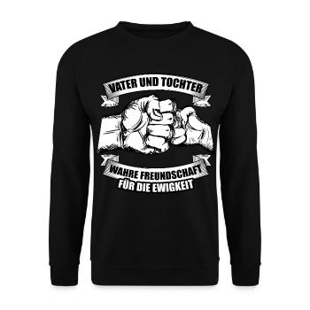 Father Daughter Gift - Unisex Sweatshirt - black - Front - Alina (178cm) & Michal (187cm)