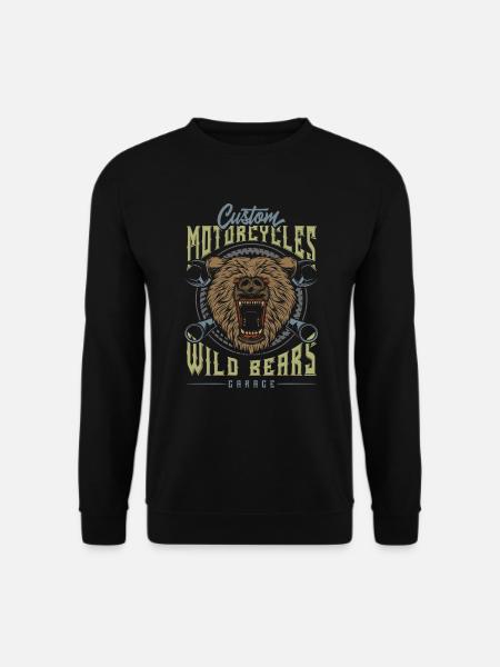 bear moto - Unisex Sweatshirt - black