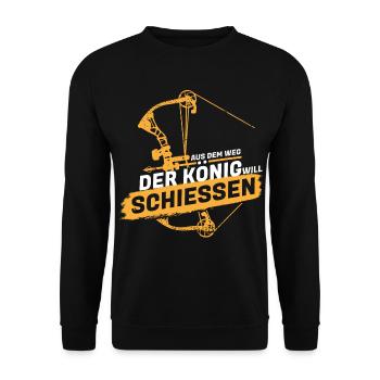 Archer Gift Bow - Unisex Sweatshirt - black - Front - Alina (178cm) & Michal (187cm)