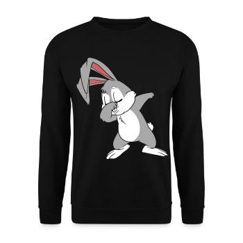 Cool lapin de paques - Sweat-shirt Unisexe - noir - Devant - Alina (178cm) & Michal (187cm)