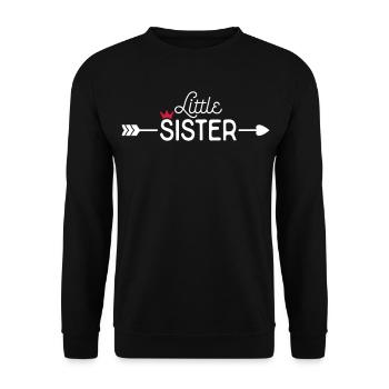 Little Sister - Unisex Pullover - Schwarz - Vorne - Alina (178cm) & Michal (187cm)