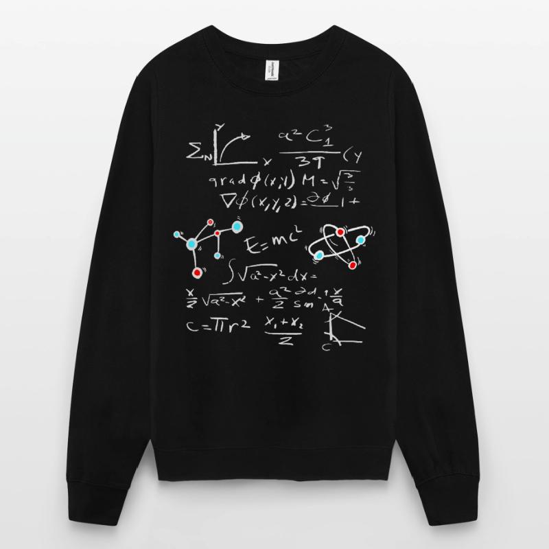 Physics Math Formula with Atoms and Molecules Unisex Sweatshirt