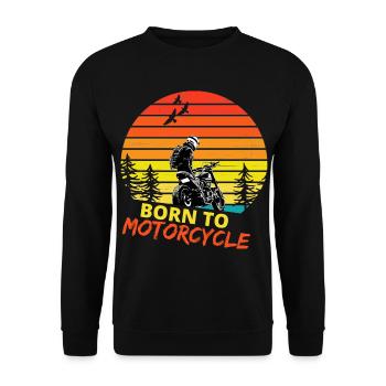 Motorcycle Lifestyle / Motorcycle / Motorcycles biker - Unisex Sweatshirt - black - Front - Alina (178cm) & Michal (187cm)