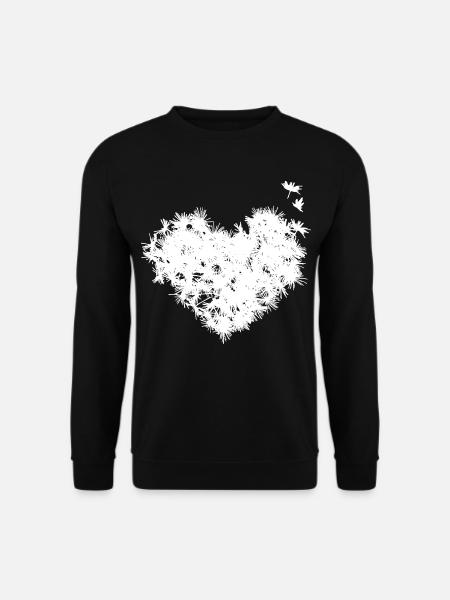Pusteblumen Herz - Unisex Sweatshirt - black