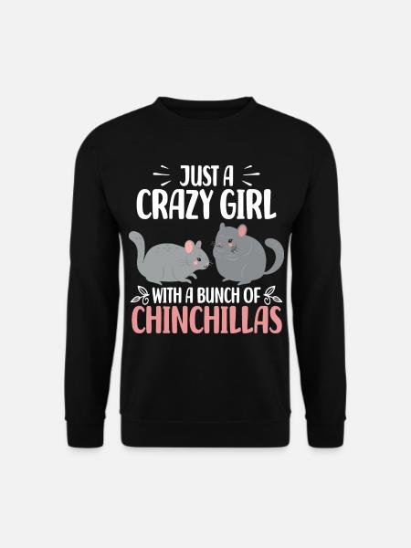 Chinchilla Liebhaber | Chinchillas Tiere Geschenke - Unisex Pullover - Schwarz