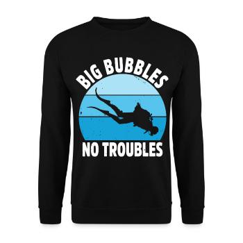 Tauchen Schorcheln Taucher Apnoe Scuba Tauchen - Unisex Pullover - Schwarz - Vorne - Alina (178cm) & Michal (187cm)